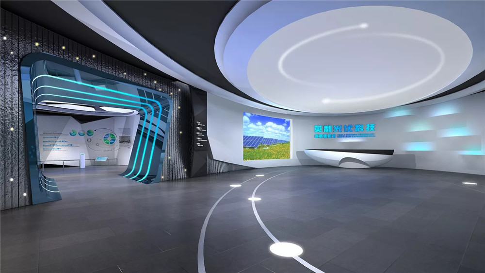 郑州展厅设计公司-英利集团企业展厅设计成效图