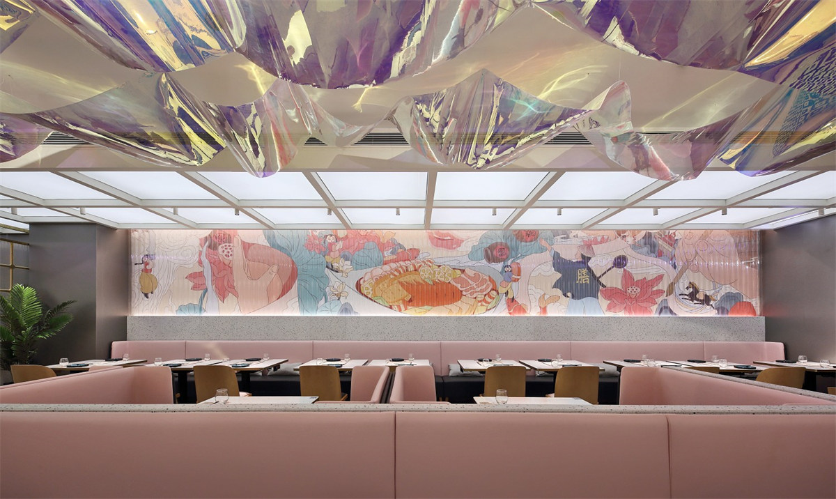 年轻人喜欢的餐饮店面设计：：三汁焖锅翻新刷新(图5)