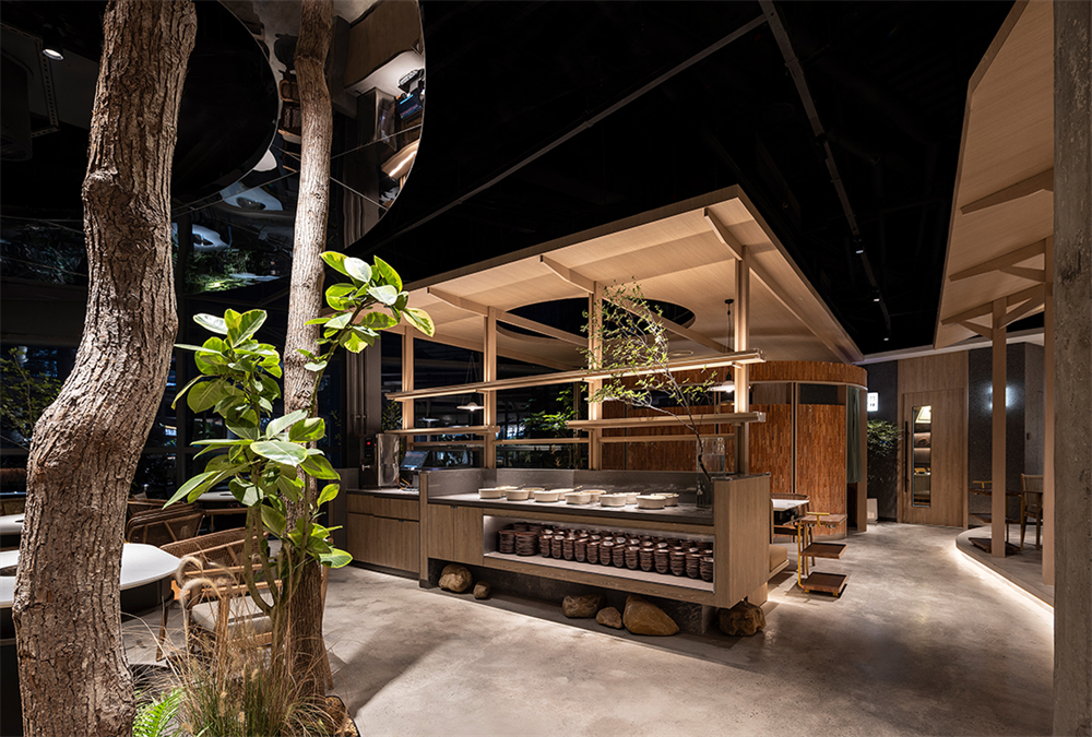 迷雾丛林场景   翠焱成都火锅店装修设计规划(图7)