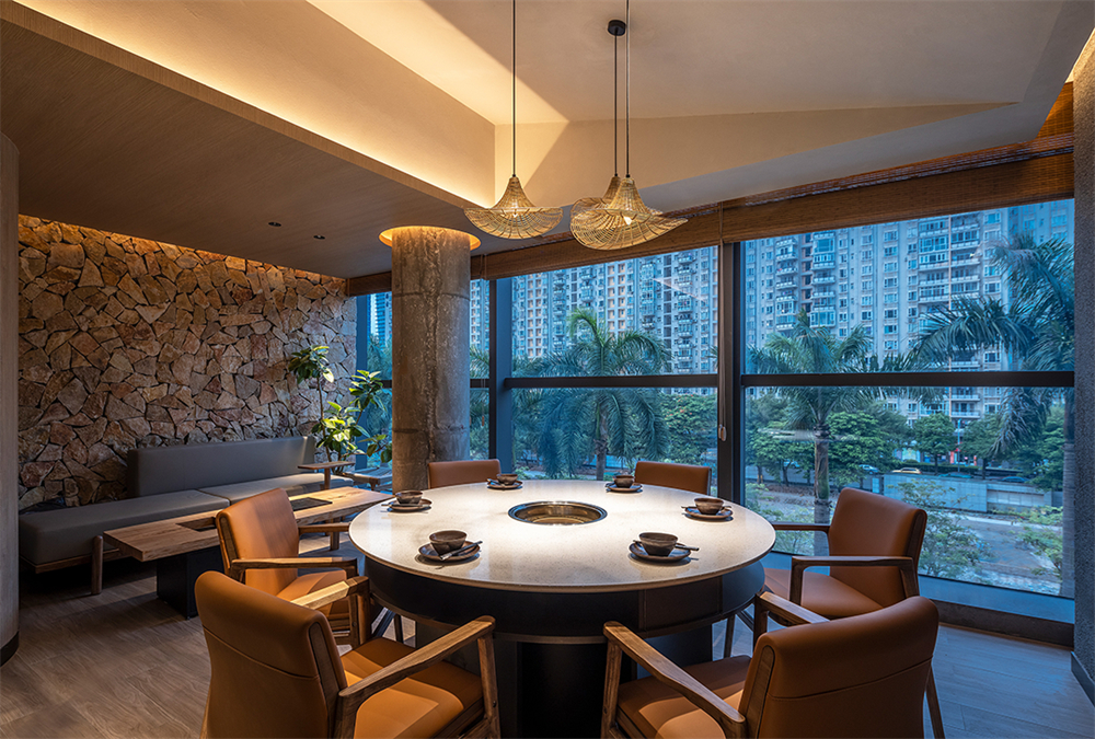 迷雾丛林场景   翠焱成都火锅店装修设计规划(图12)
